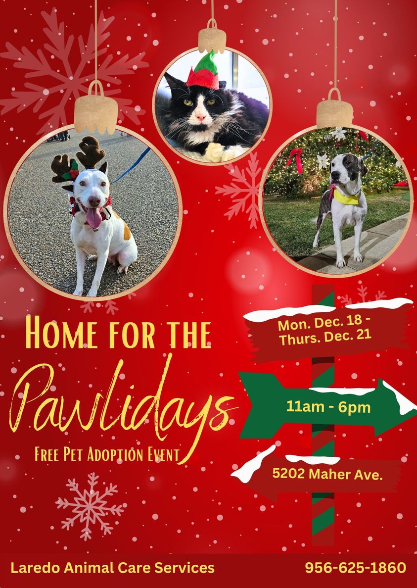 LACS to host Home for the Pawlidays Free Adoption Event Dec 18-21