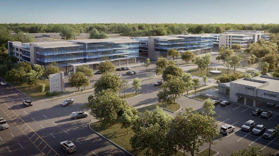 Friendswood City Center is expected to have 11 commercial buildings, including 150,000 square feet of retail, 200,000 square feet of offices and medical offices, plus a 500-unit midrise apartment community next to a lake.