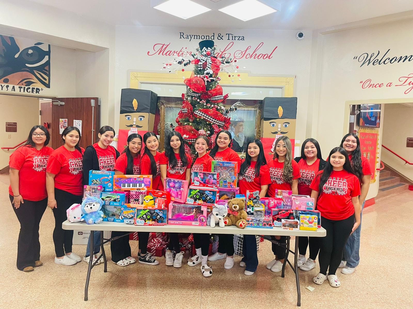 Laredo martin cheer collects toys