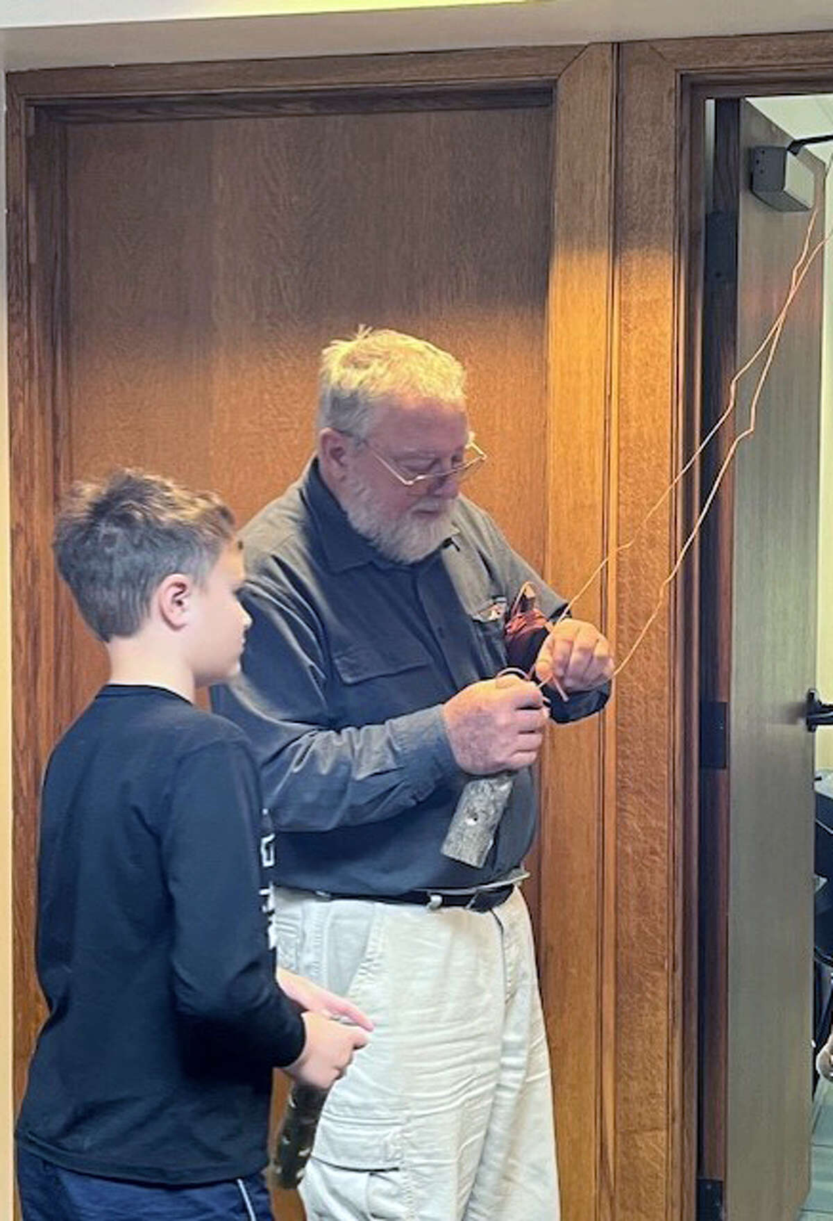 Participants in the first Young Explorers meeting of the new season learned how to identify birds and made their own bird feeders. Those attending Saturday's program were shown how to record birds coming to their feeders.