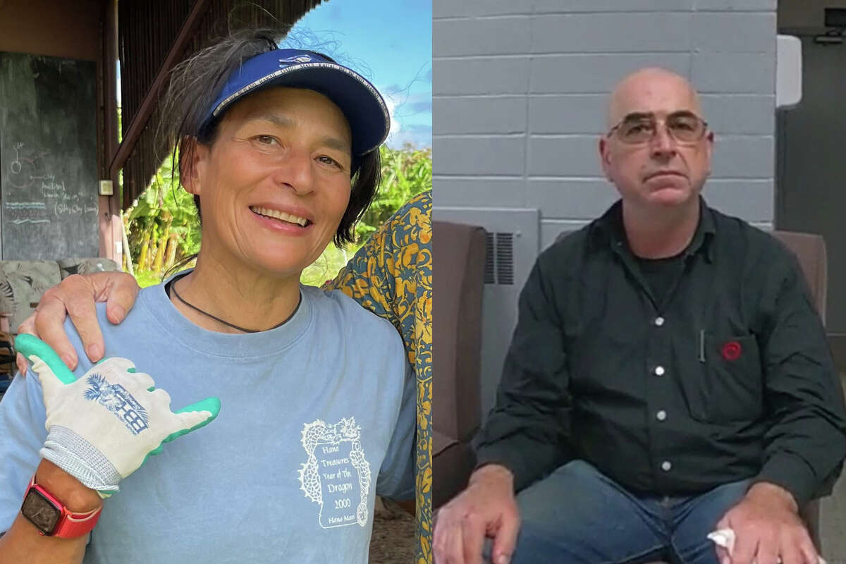 Alice “Alyx” Kamakaokalani Herrmann, 61, left, was last seen in Santa Cruz on Dec. 3, 2023. Her boyfriend, Theobald 'Theo' Brooks Lengyel, right, is a person of interest, El Cerrito police said.