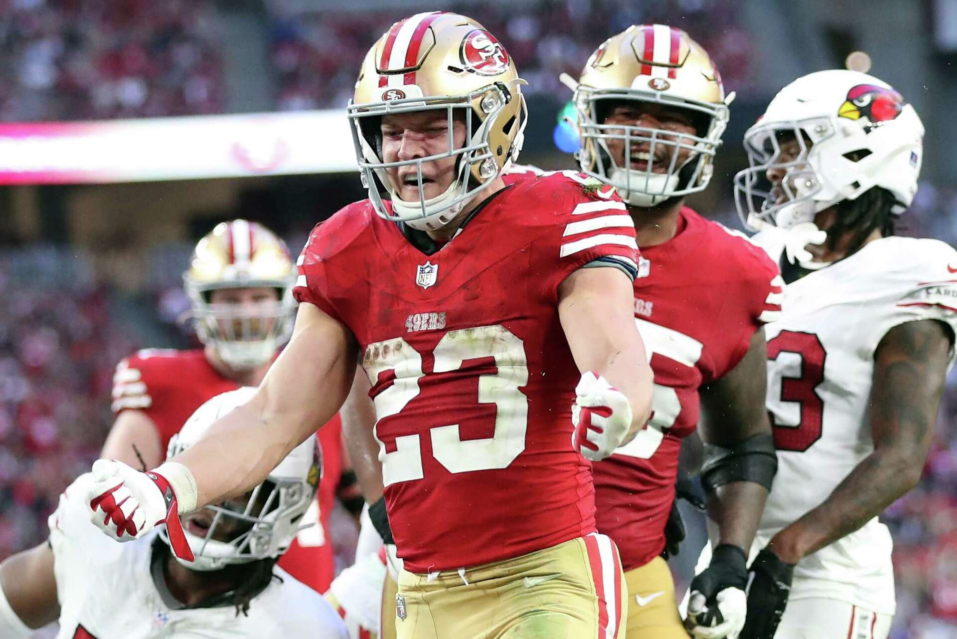 49ers' Christian McCaffrey piling up yards, burying durability issue