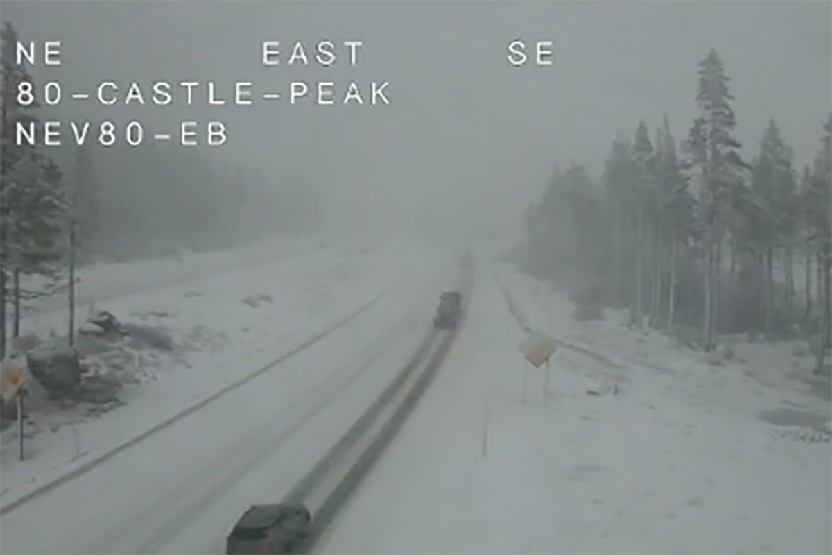 Spinouts reported over Donner Summit as snow falls in Calif.’s Sierra