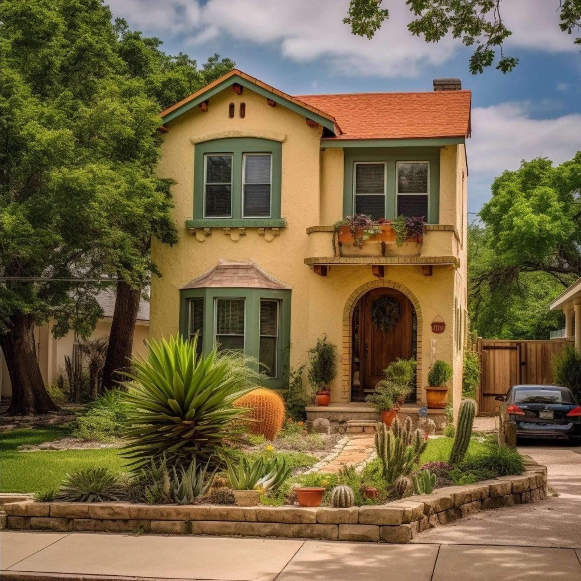 Here's what AI thinks the typical San Antonio house looks like, image size:1920x1920