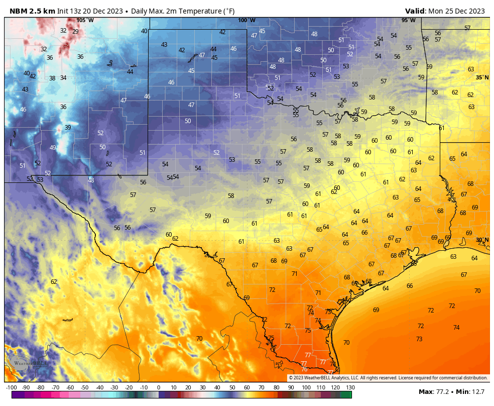 Texas mostly dry by Christmas. Here's where rain could linger