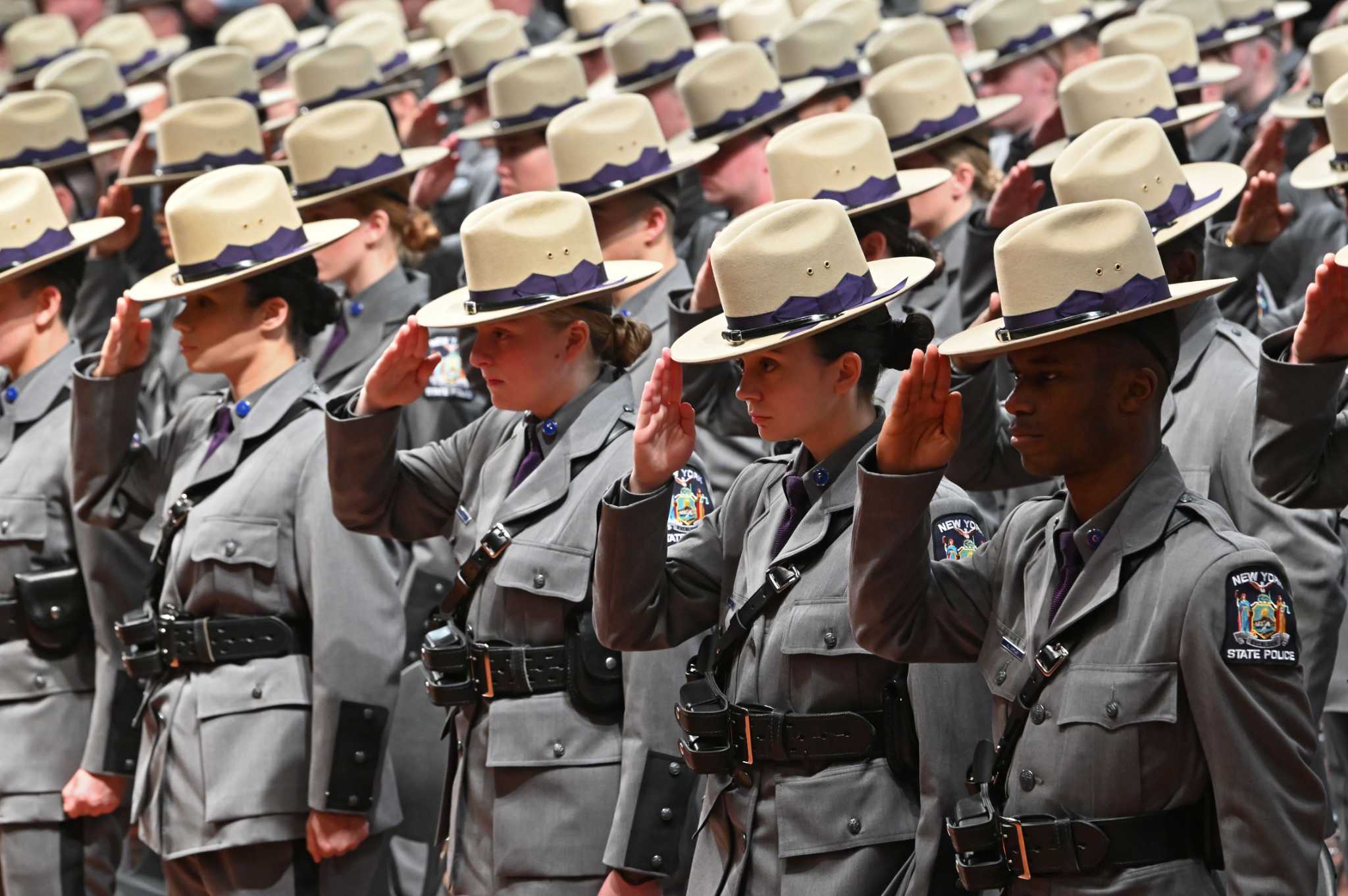Photos New York State Police graduation at Empire State Plaza