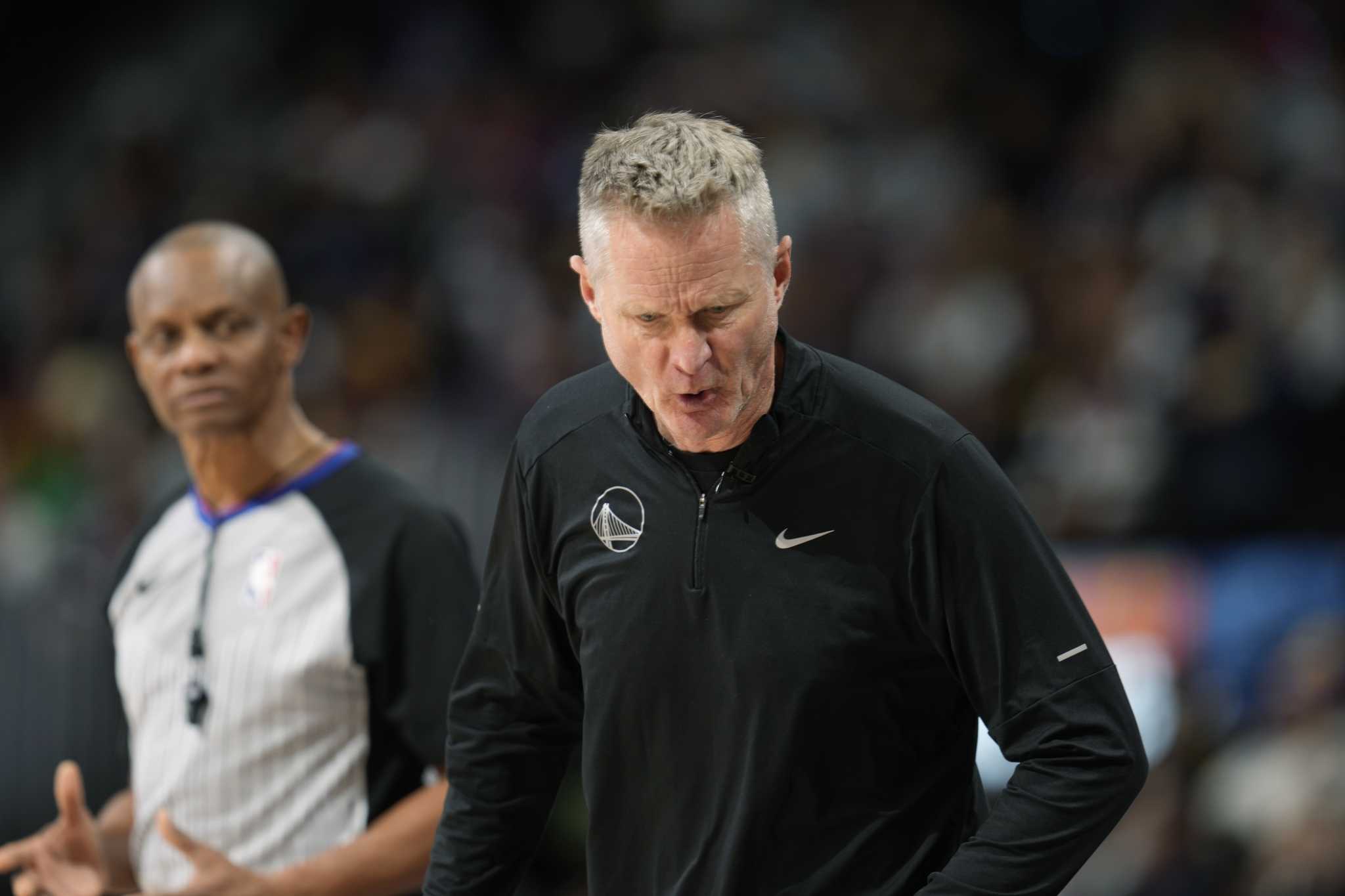 Warriors' Steve Kerr in a foul mood after Christmas Day loss in Denver