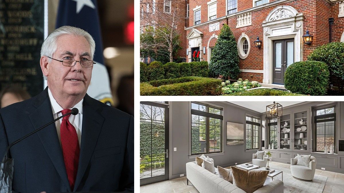 Former U.S. Secretary of State Rex Tillerson Lists His DC Townhome for $6.5M