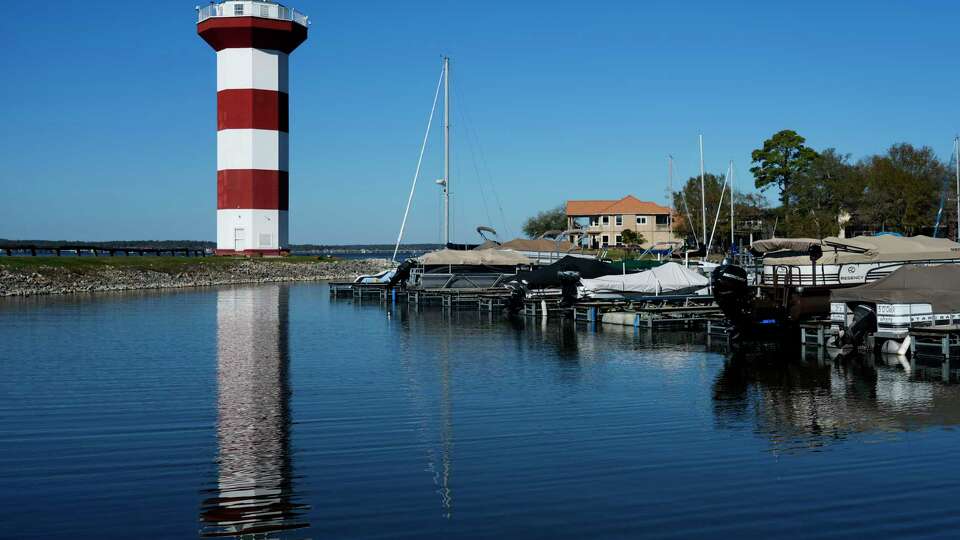 The Lake Conroe Lighthouse is seen, Thursday, Dec. 28, 2023, in Willis. The nearly 50-year-old lighthouse, built in 1977, is maintained by the Harbour Town community on Lake Conroe.