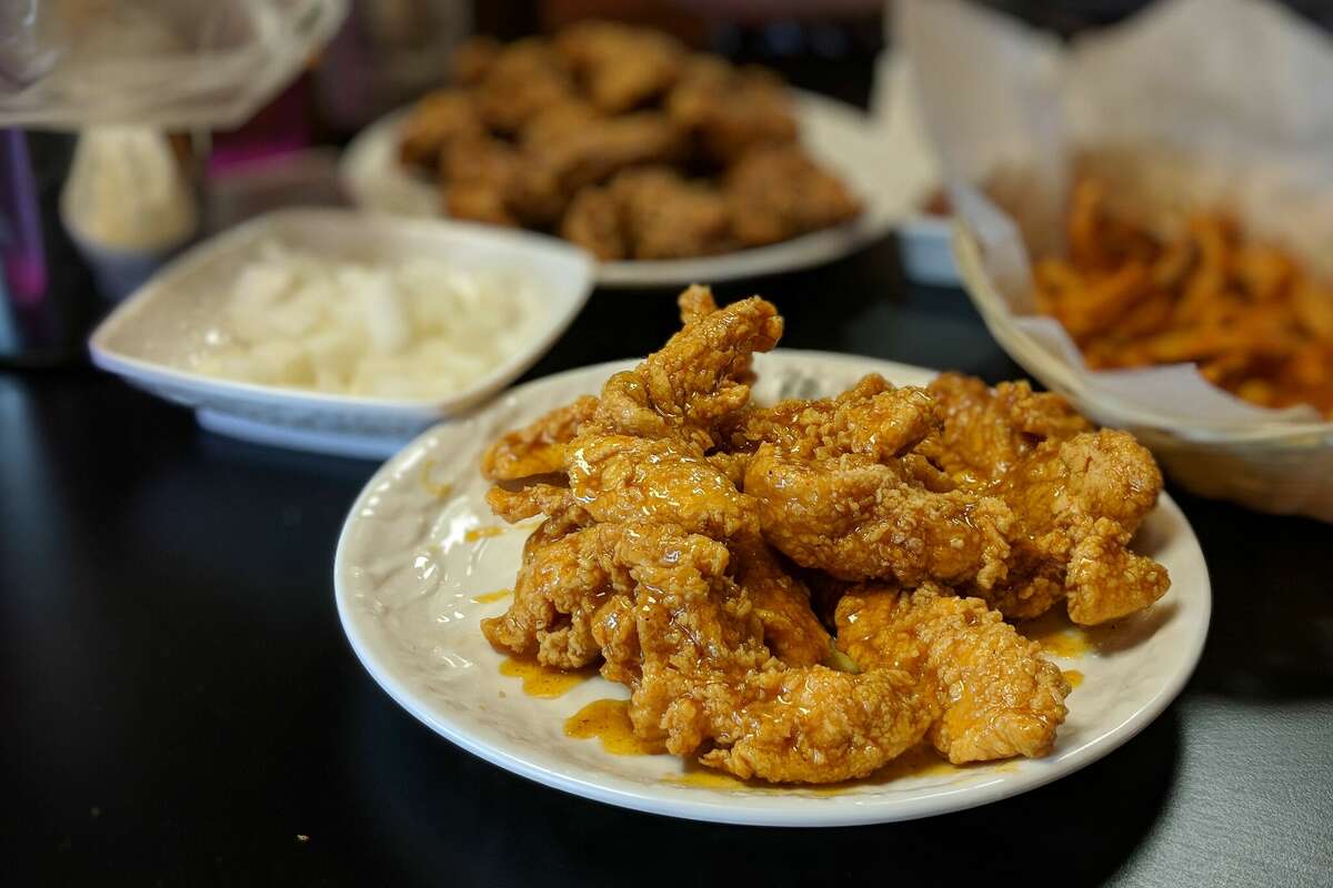 Garlic soy chicken at Choong Man Chicken.