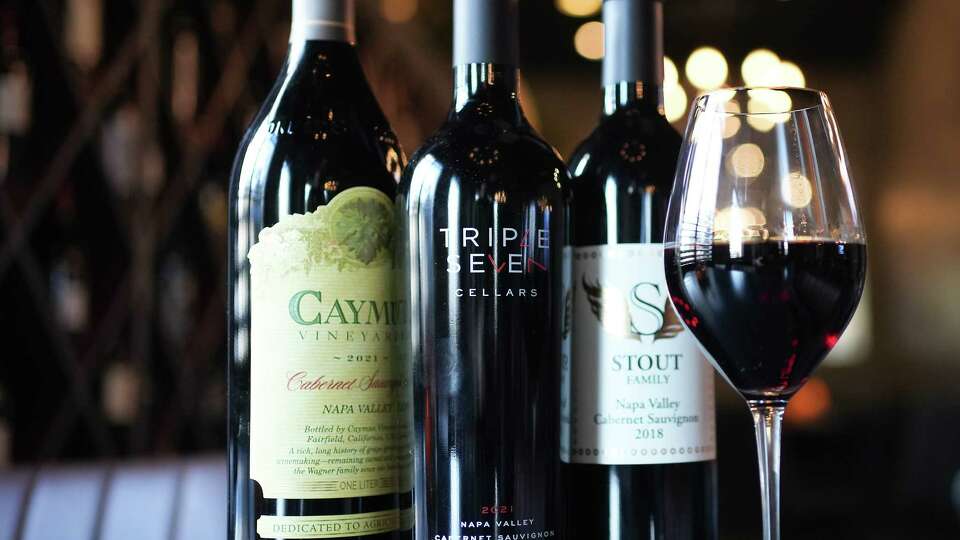 A selection of wines available at Vine Memorial, a new wine bar opening up in the Memorial area, on Wednesday, Jan. 3, 2024 in Houston.