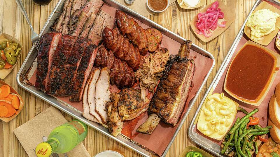 A barbecue spread from the Pit Room