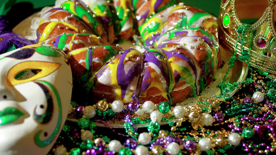 King cake at The Acadian Bakers in Houston. 