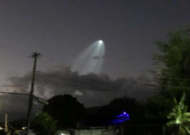 Mysterious lights shined over Texas on Sunday night. 