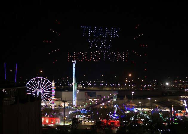 A scene from the 2023 RodeoHouston drone show. The Rodeo has announced the drone show will return this year, with new sponsor ExxonMobile.