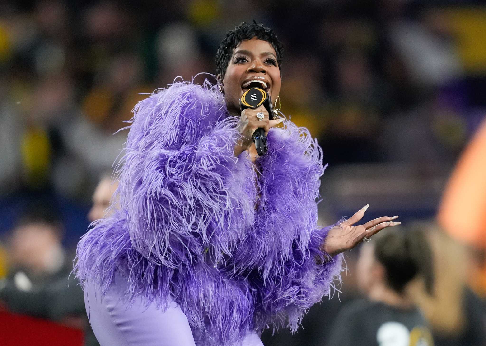 'Color Purple' star Fantasia sings National Anthem at CFP in Houston