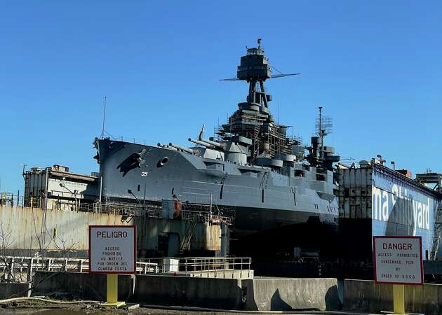 The ship's new paint job mirrors her look when she entered the Pacific theater during World War II.