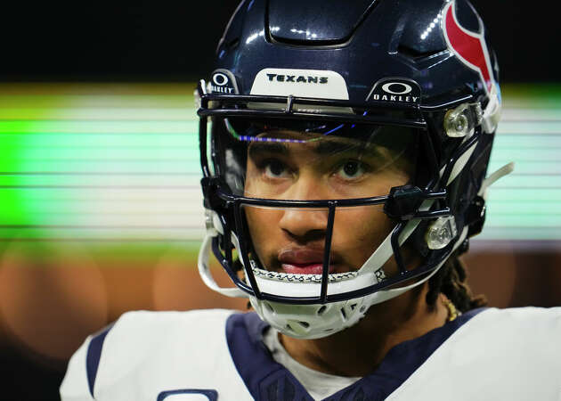 C.J. Stroud #7 of the Houston Texans warms up before kickoff against the Indianapolis Colts at Lucas Oil Stadium on January 6, 2024 in Indianapolis, Indiana.