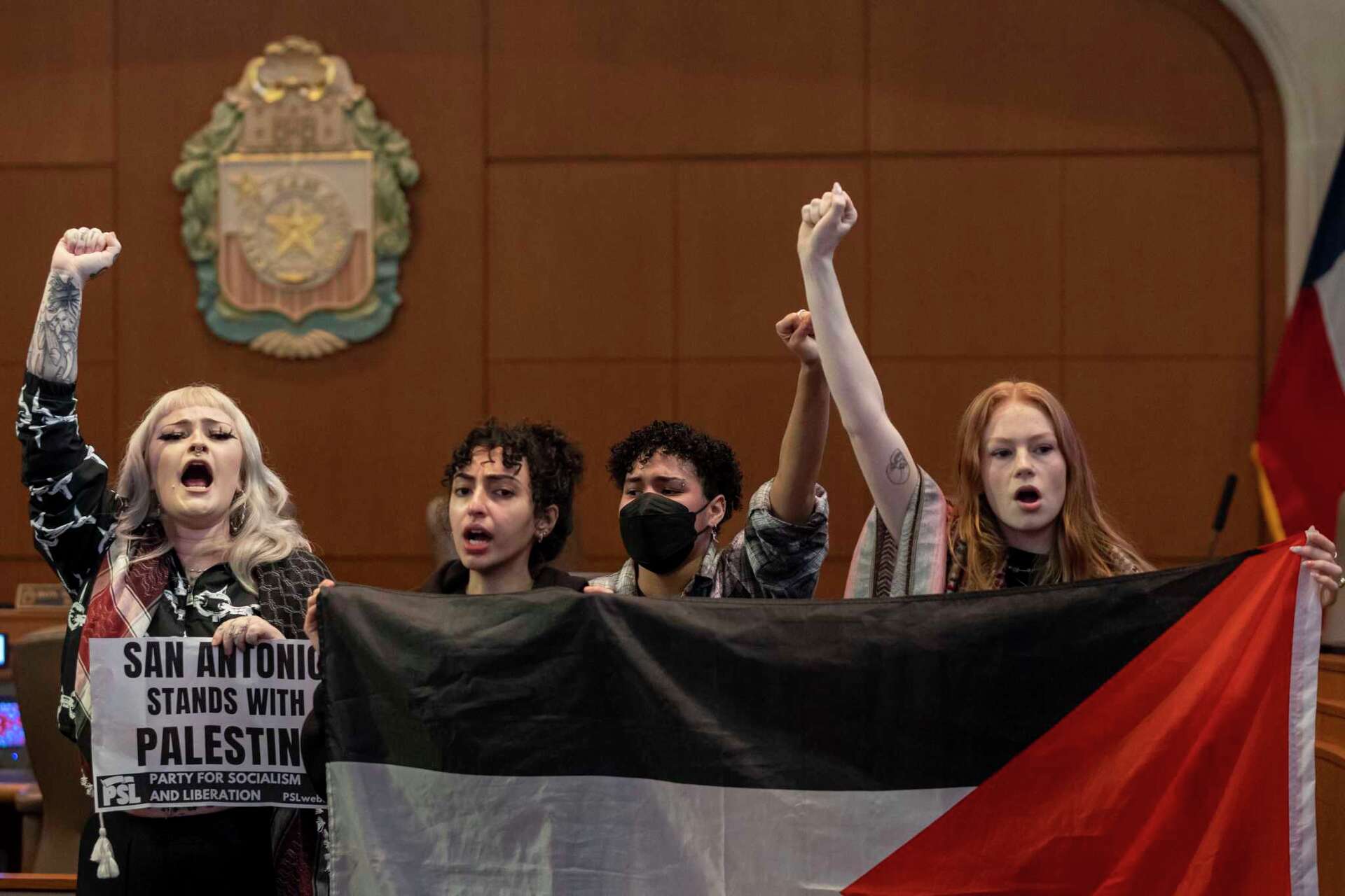 Protesters demand cease-fire vote at San Antonio City Council meeting