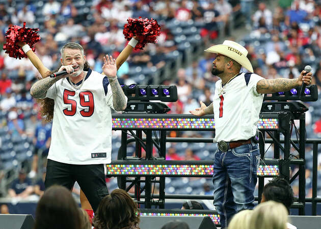 Paul Wall and Louie TheSinger performs during halftime as the Houston Texans played the Indianapolis Colts at NRG Stadium on September 17, 2023 in Houston, Texas.