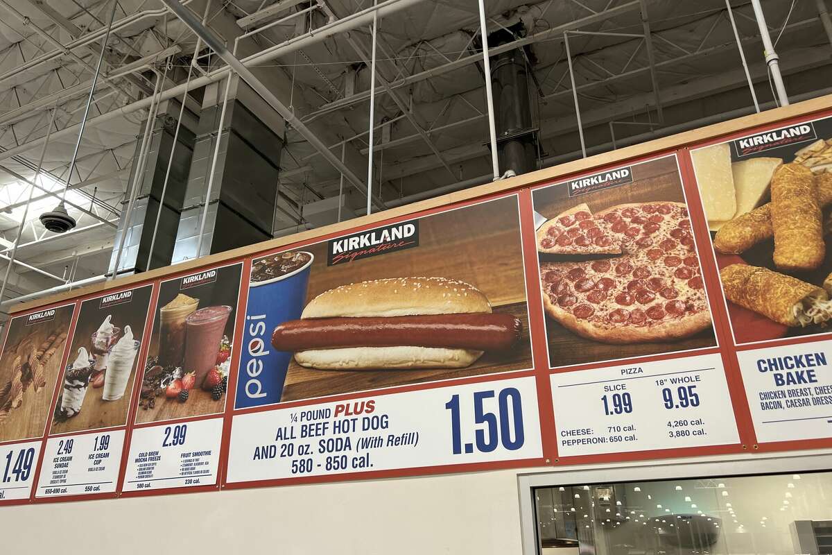 Items at the Costco food court in Danville, Calif., July 3, 2022. 