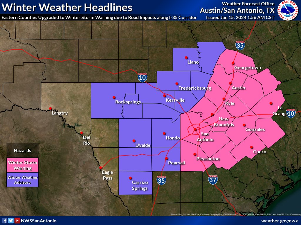 The arctic front has hit San Antonio. Freezing rain is next