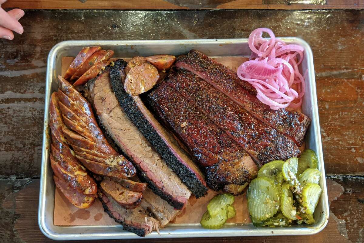 A selection of meats at Truth BBQ.