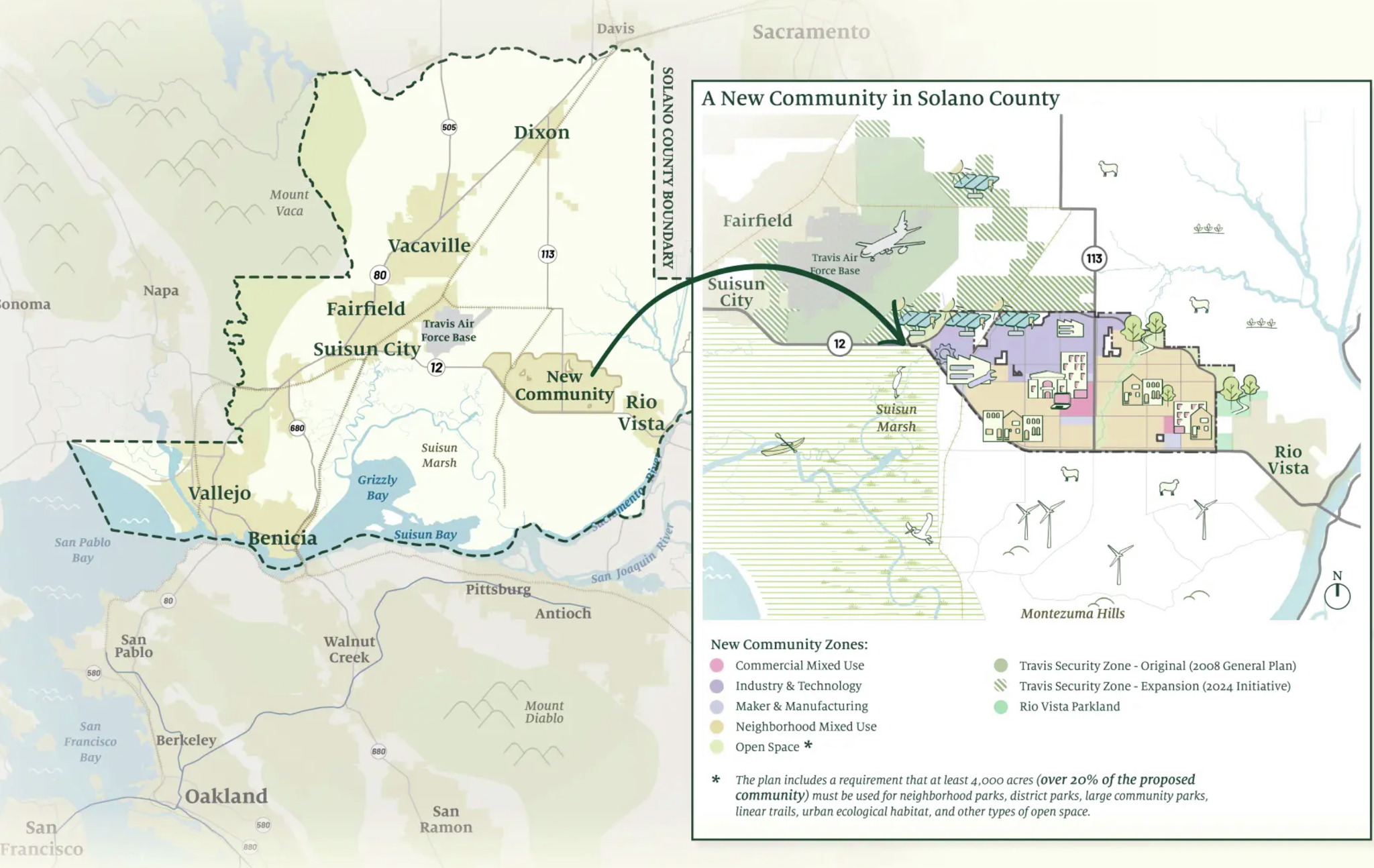 First map of proposed utopian Calif. city in Solano County is released