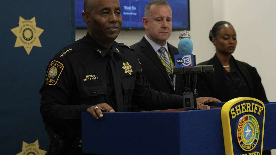 Fort Bend County Sheriff Eric Fagan and Criminal Investigations Captain Dalia Simons hold a press conference on Wednesday, Jan. 17, 2024, in Fort Bend to provide information on the investigation of a murder-suicide incident that occurred on January 13, 2024 in Richmond, Fort Bend County, Texas