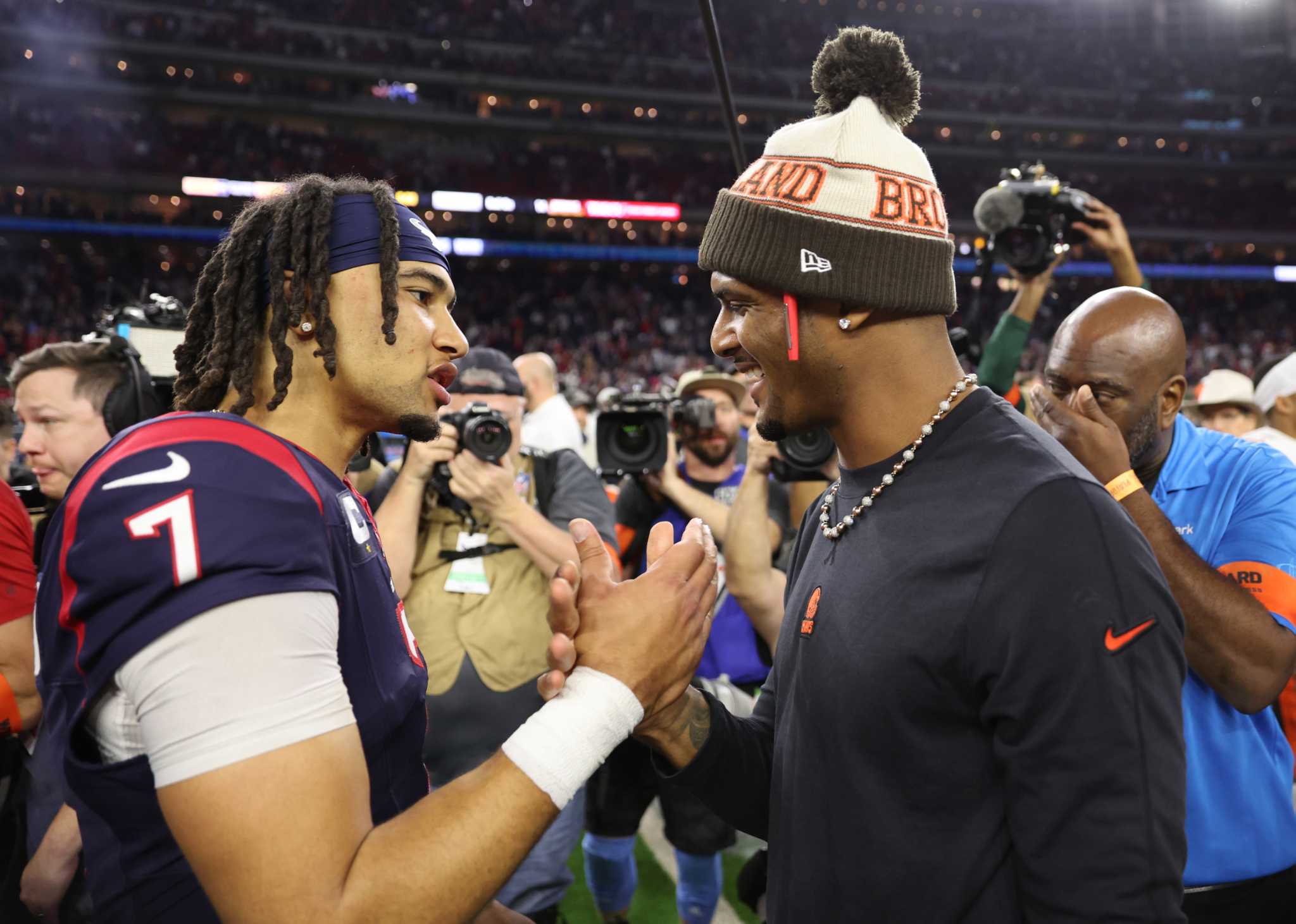 C J Stroud Deshaun Watson Praises Texans Rookie Quarterback