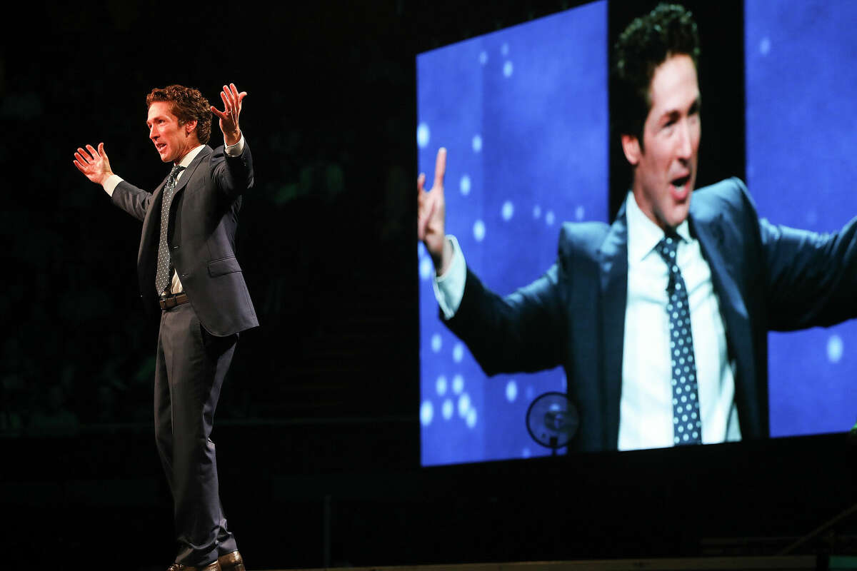 Minister Joel Osteen holds 'A Night of Hope' event on Saturday, Oct. 28, 2017, in Los Angeles. ( Elizabeth Conley / Houston Chronicle )