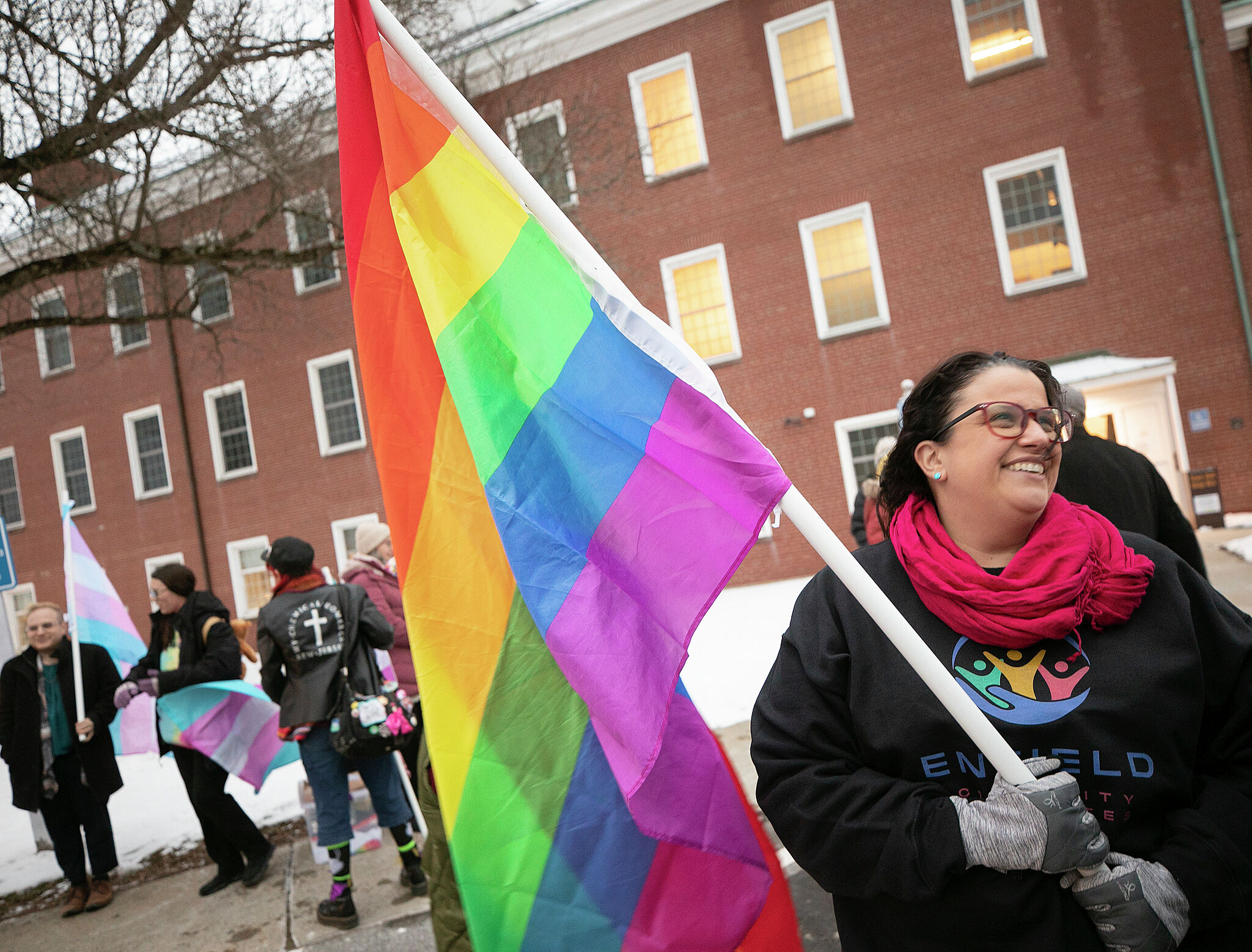 CT LGBTQ+ community protests Enfield Pride flag policy at Town Hall
