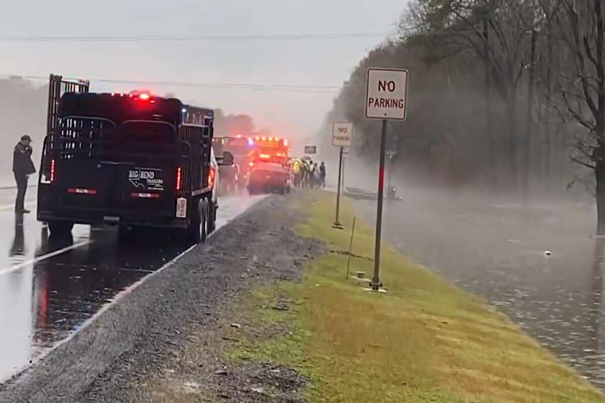 Flooding near Lake Conroe led to the evacuations of 'more than a dozen' people and their pets on Wednesday. More flooding is expected tonight as rainfall continues in southeast Texas. 