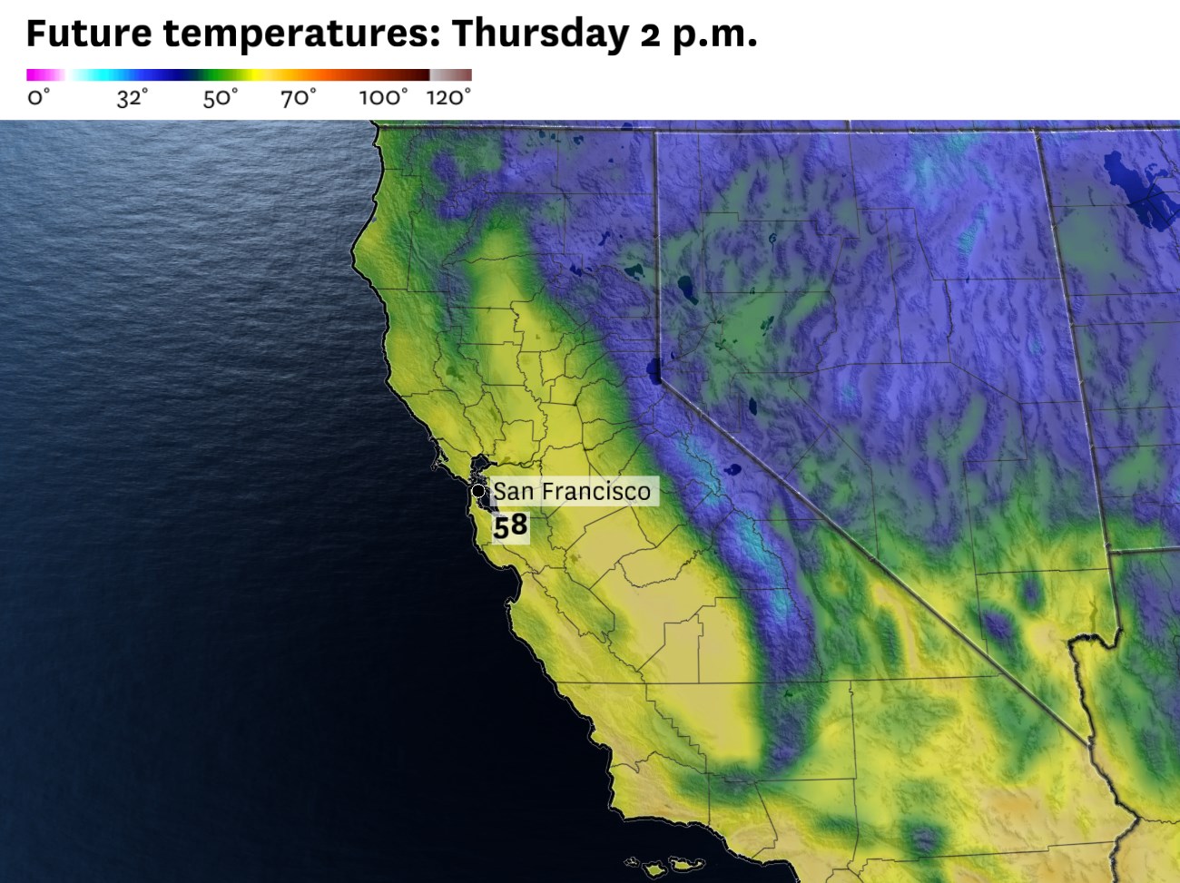 北加州开始出现气温上升趋势，但降雨仍持续