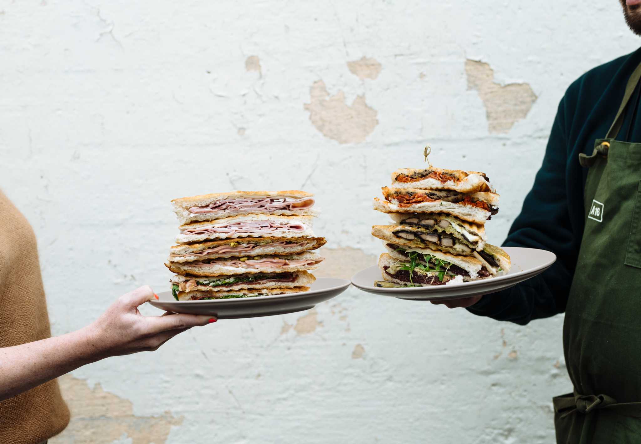 A16 La Pala opening in the SF Ferry Building with pizza and paninis
