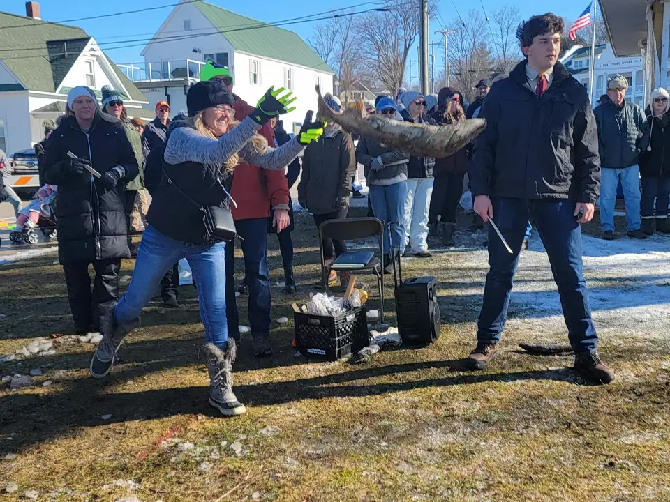 frozen fish toss event