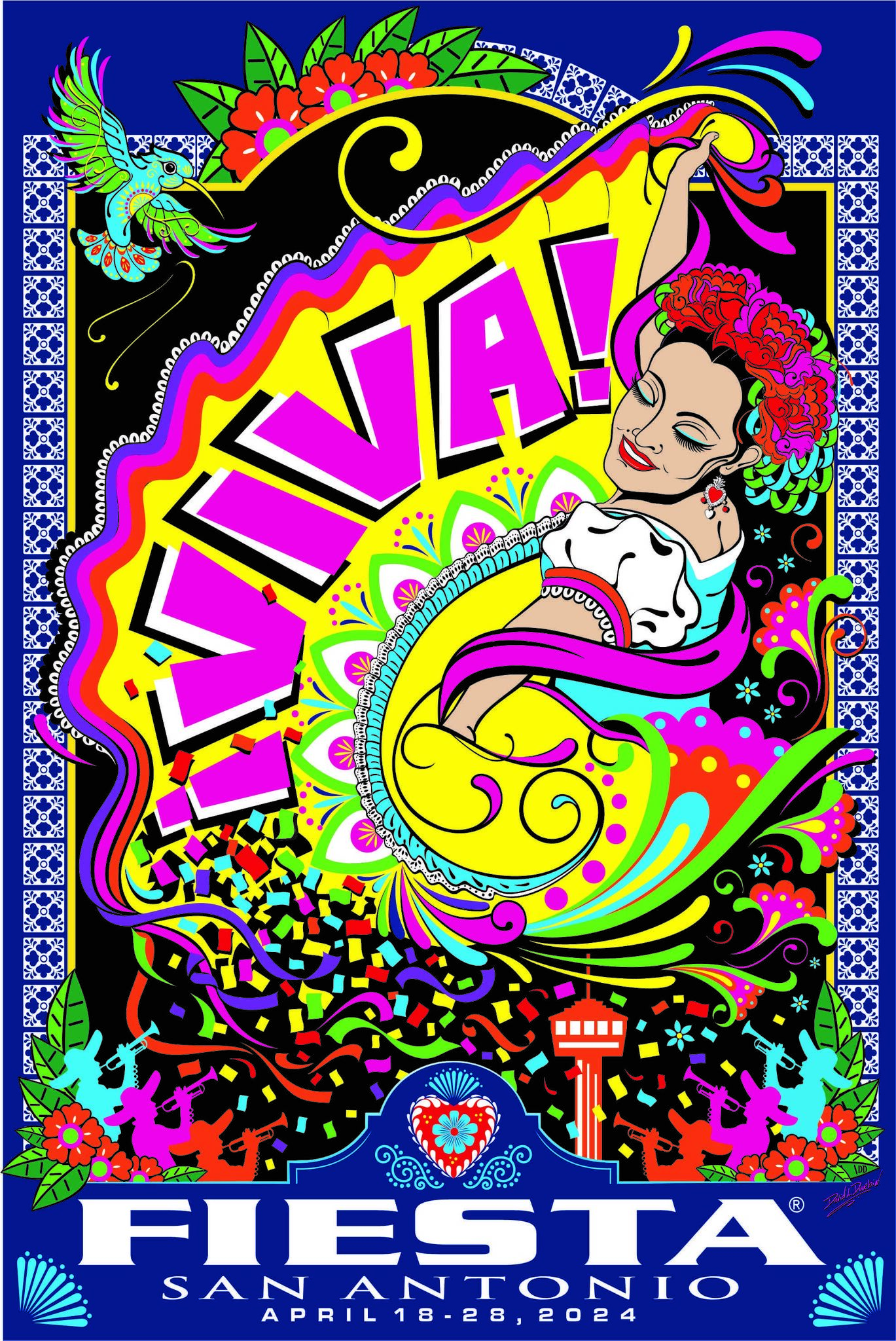 2024 Fiesta poster by San Antonio's top medal designer is unveiled