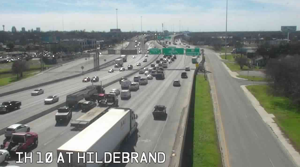 Southbound lanes of I-10 closed for overturned gravel truck