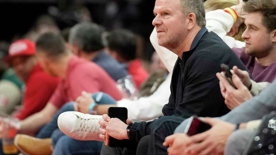 Houston Rockets owner Tilman Fertitta during the second half of an NBA basketball game at Toyota Center on Wednesday, Jan. 31, 2024, in Houston. The Rockets lost to the New Orleans Pelicans 99-110.