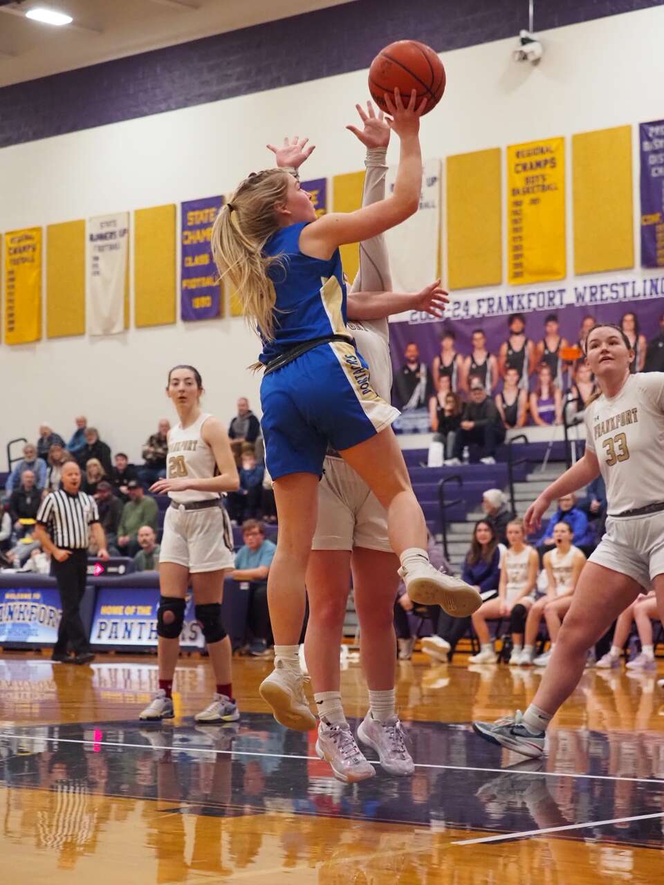 Onekama and Frankfort play highintensity girls basketball game