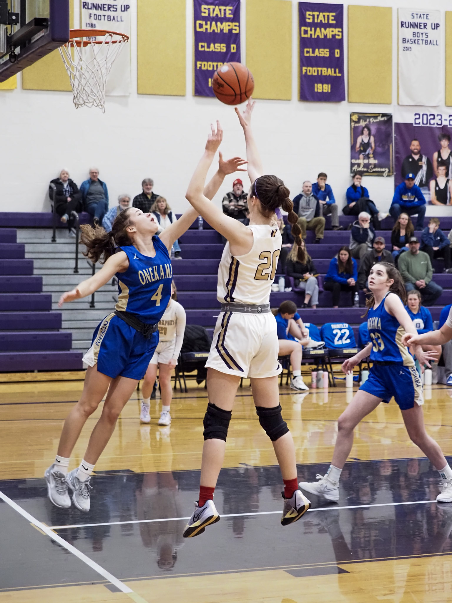 Onekama and Frankfort play highintensity girls basketball game