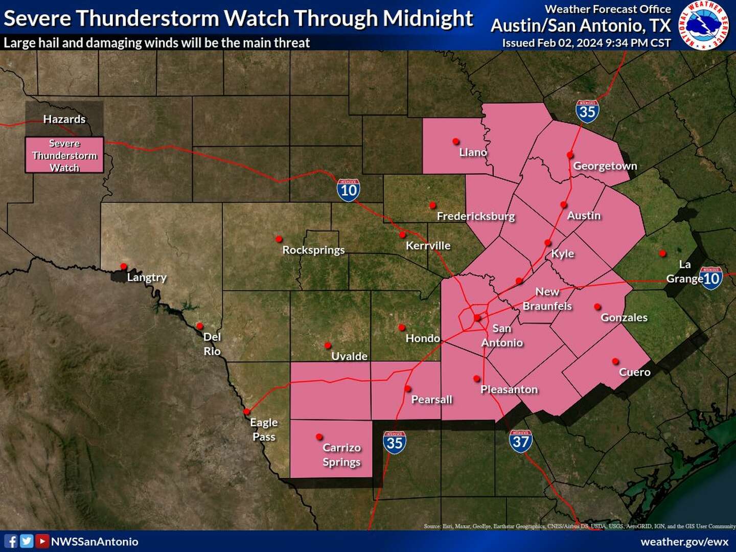 Live severe weather updates Flooding possible in South Texas