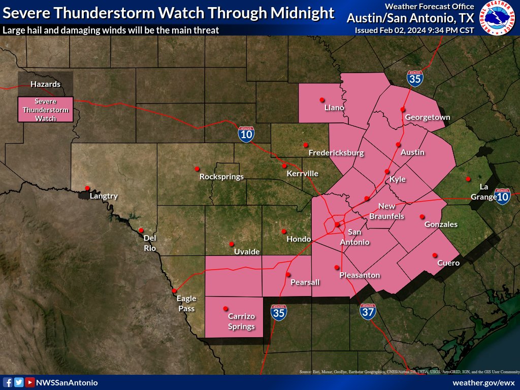 Live severe weather updates Flooding possible in South Texas