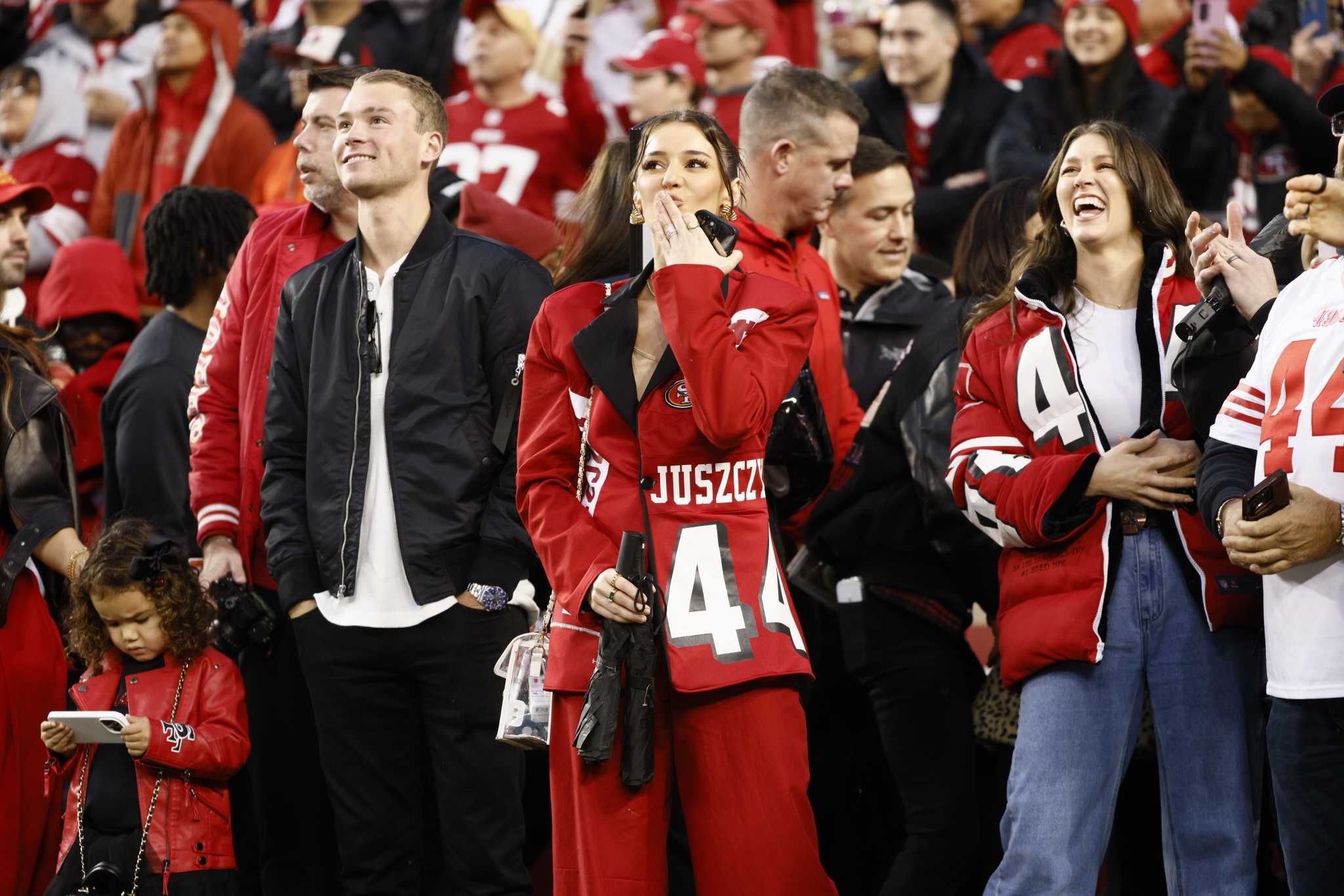 With Taylor Swift assist, interest in Kristin Juszczyk's fashion soars