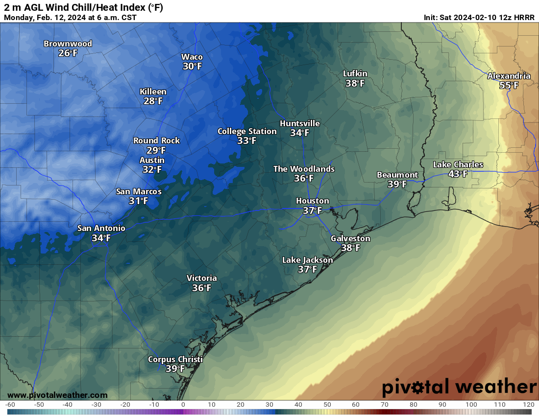 Storm chances continue in Houston, cold front hits Sunday night