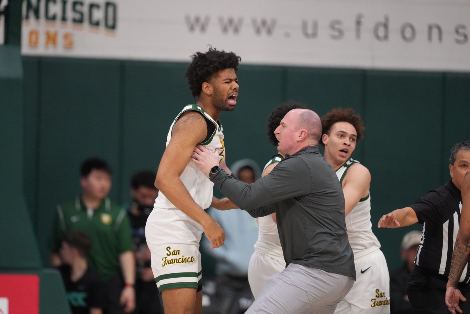 Six players ejected for dustup in USF's wild win over Santa Clara