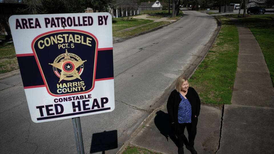 Becky Edmondson poses for a portrait Monday, Feb. 12, 2024, in the Westbury neighborhood in Houston.