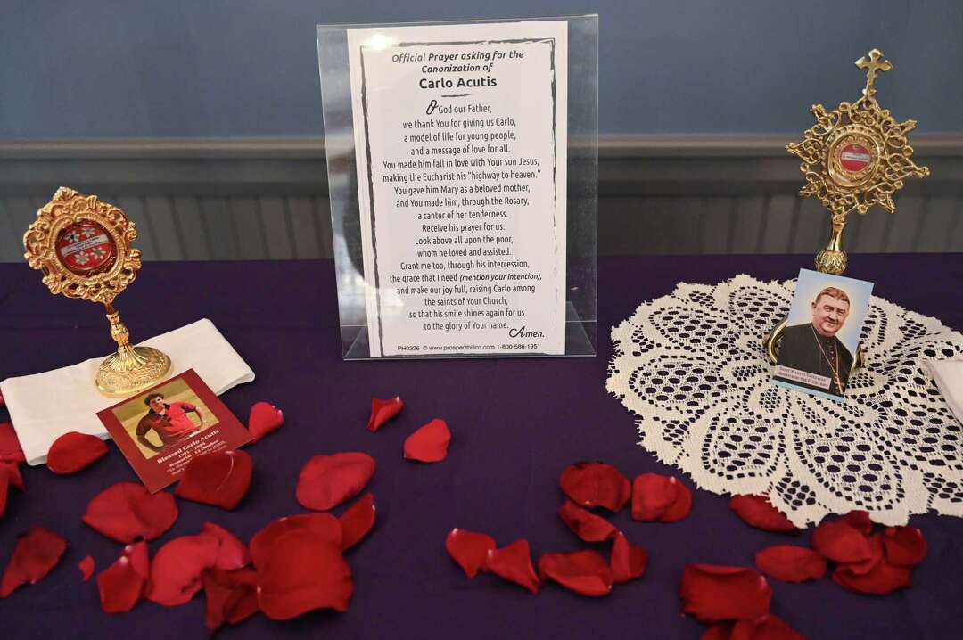 Relics are part of a miracles exhibit at a Glenville Catholic Church