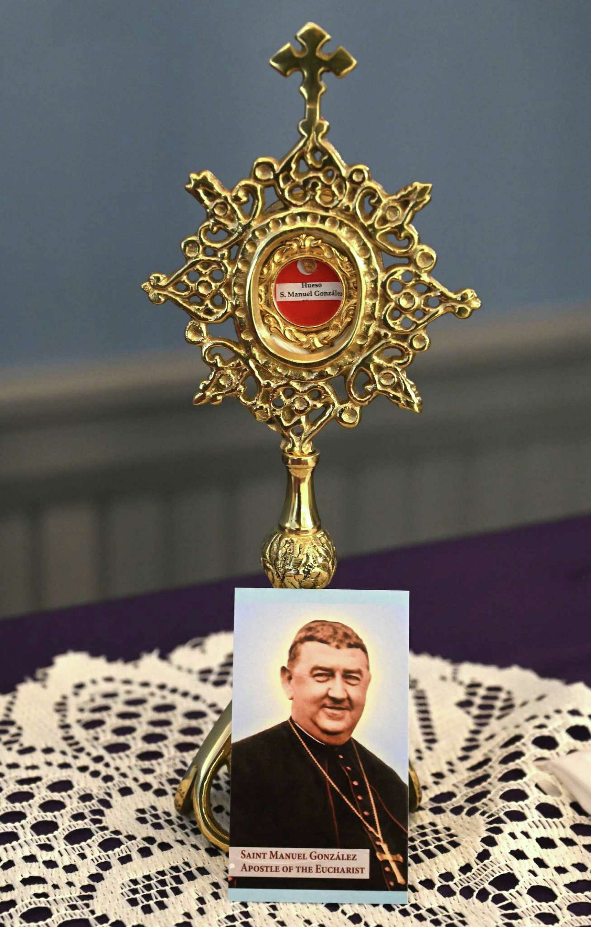 Relics are part of a miracles exhibit at a Glenville Catholic Church