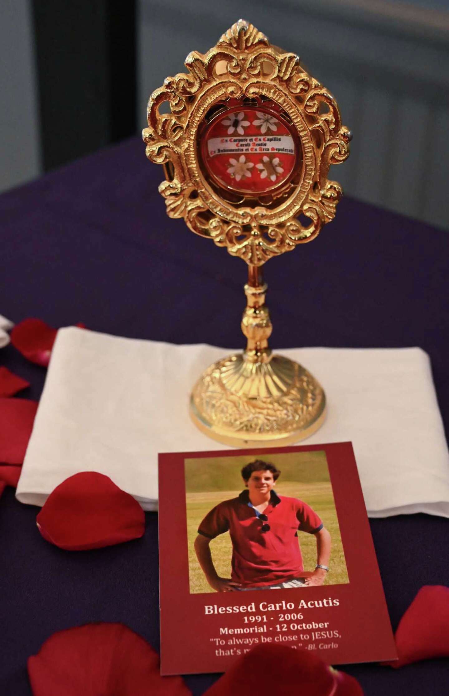 Relics are part of a miracles exhibit at a Glenville Catholic Church